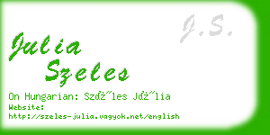 julia szeles business card